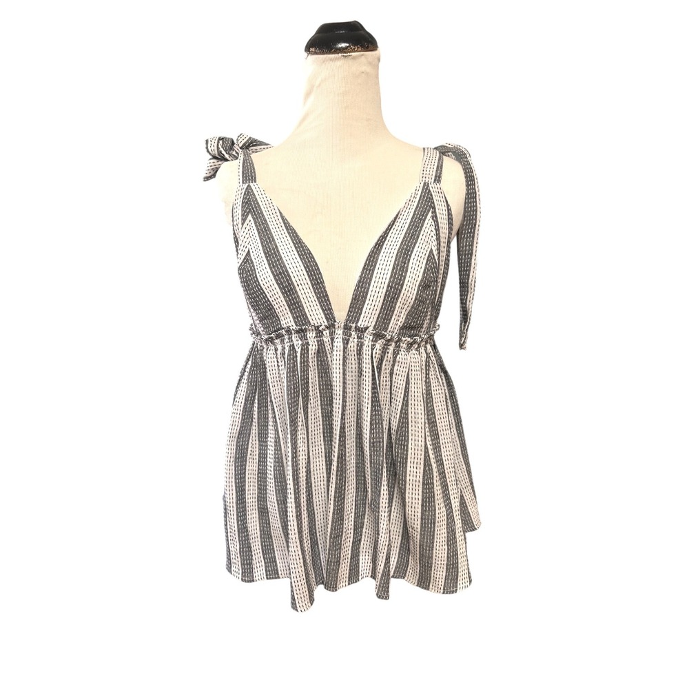 House of Harlow 1960 x Revolve Coastal Boho Tie Shoulder Babydoll Top NWT L